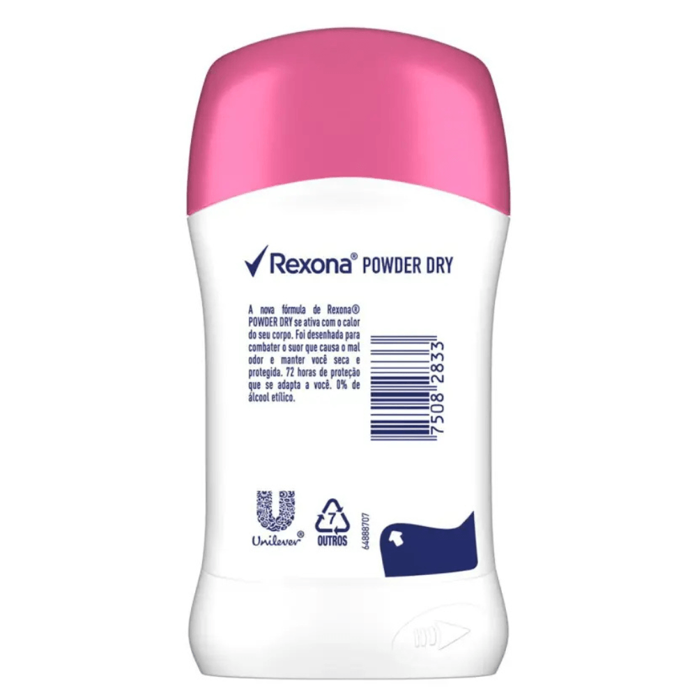 Desodorante Rexona Stick Powder Dry Feminino 72h 45g